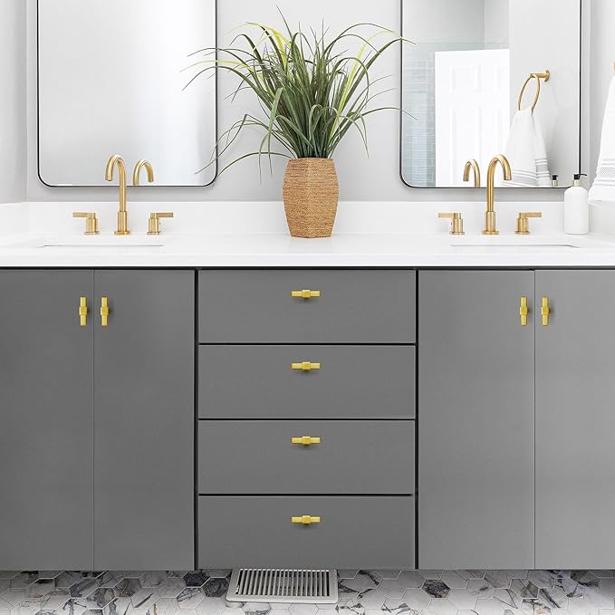 30 Pack Gold Cabinet Handles - 2" Overall Length Cabinet Pulls Drawer Pulls Cabinet Hardware Kitchen Handles for Cabinets