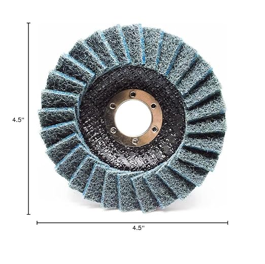 Benchmark Abrasives 4-1/2" x 7/8" Surface Conditioning Type 27 Flap Discs 4 1/2 for Angle Grinder, Sanding Discs for Blending and Polishing - Grinding Wheels 4 1/2 inch - (5 Pack) Fine Grit