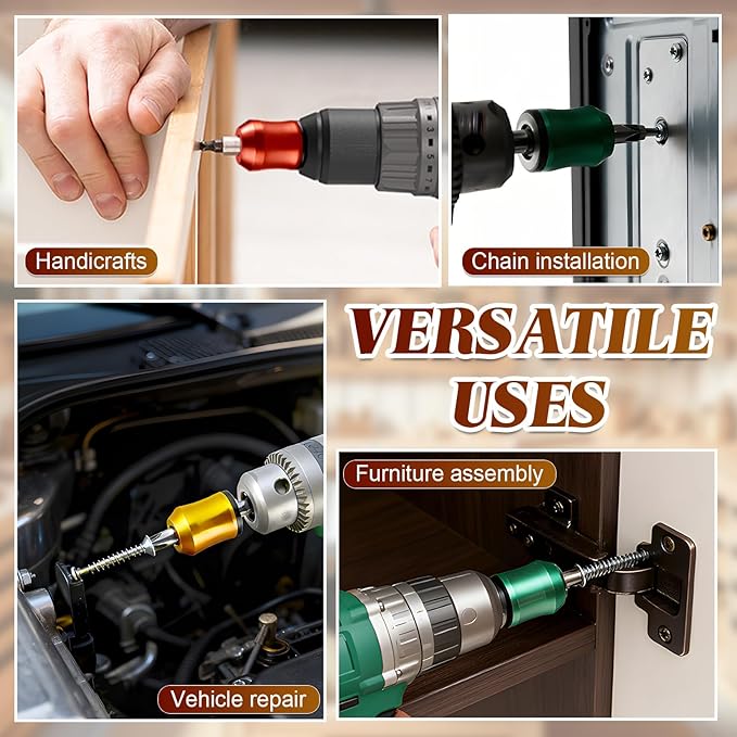 3PCS Magnetic Screw Ring, 3-in-1 Screwdriver Head Magnetic Ring,Screwdriver Head Magnetic Ring with Anti-Slip Design for Drill Tools, Mechanics, Carpenters, Household Repairs