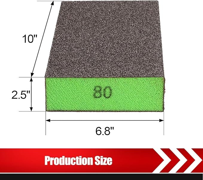 10 Pcs Sanding Sponge, Washable and Reusable Sanding Block 60/80/100/120/180/220 Grit Sand Paper Assortment for Wood Drywall Metal Glasses Sandpaper Block Sand Paper Brick