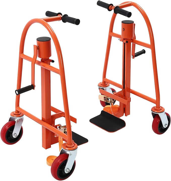 Furniture Moving Tool Set of 2 Manual Furniture and Crate Mover 1300 lbs Capacity Multifunctional Handling Tools for Moving, Warehousing, Furniture Stores (Orange)