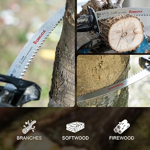 12 Inch Japanese Teeth Reciprocating Saw Blades 3-Piece, Arc Edge Wood Pruning Blades, 6TPI for Tree Trimming, Wood Cutting, Durable & Sharp, Fits Most Reciprocating Saws