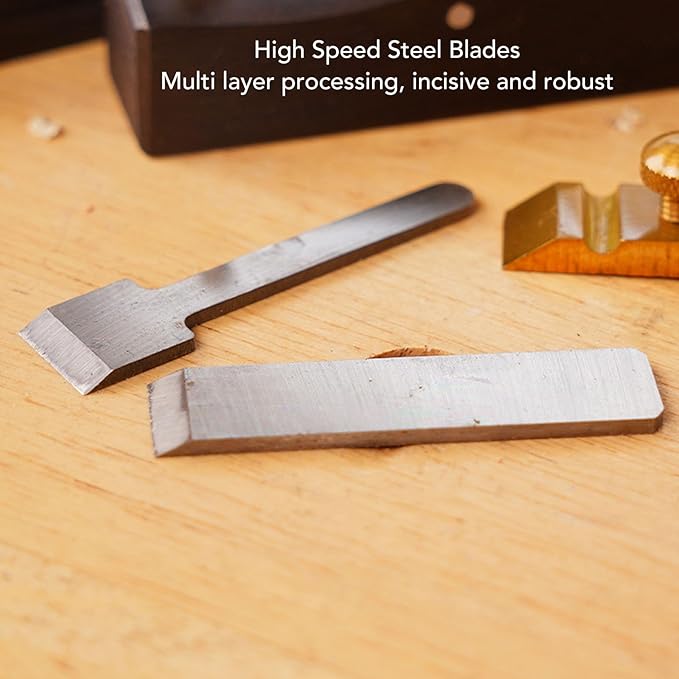 Wood Plane, 2.95x0.55in Small Hand Plane, Ebony Small Trimming Planer, Flat Bottom Hand Planing Tool for Carpenter Trimming, Chamfering, Planing, DIY Wood Cutting