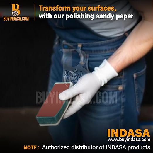 Indasa 2.75" PSA Sandpaper Roll - Rhynostick 100-Grit 27 Yard Long Continuous Roll, Self-Adhesive Stickyback Sand Paper for Woodworking, Automotive, Metal, Redline