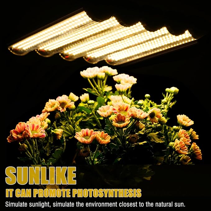 5 in 1 Grow Lights for Indoor Plants Full Spectrum, LED Grow Lights with Stand, Auto On/Off Timing 3/6/9/12/15/18H & 10 Brightness Levels Plant Growing Lamps for Indoor Plants.