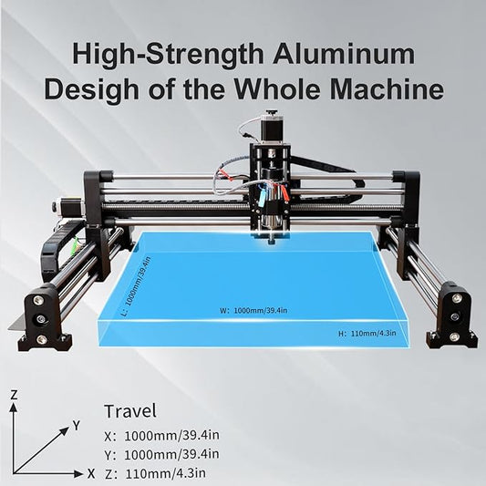 Upgraded CNC Router Machine,3-Axis Grbl Conrol Milling Machine for Wood Acrylic Aluminum,Engraving Milling Machine for Wood Aluminum Cutting to Linear Rails (Style - B, 39.4in)