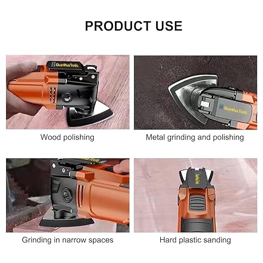 4-Pack Triangle Oscillating Sanding Pads ??3-1/8 Inch Hook & Loop Multi Tool Sanding Attachment for Woodworking, Paint Removal, and Finishing