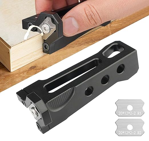 Professional Edge Banding Trimmer Kit - Adjustable Edge Banding Trimmer,veneers,with Tungsten Blades for Flush Trim, Chamfer & Rounded Edges on Wood, PVC & Veneer