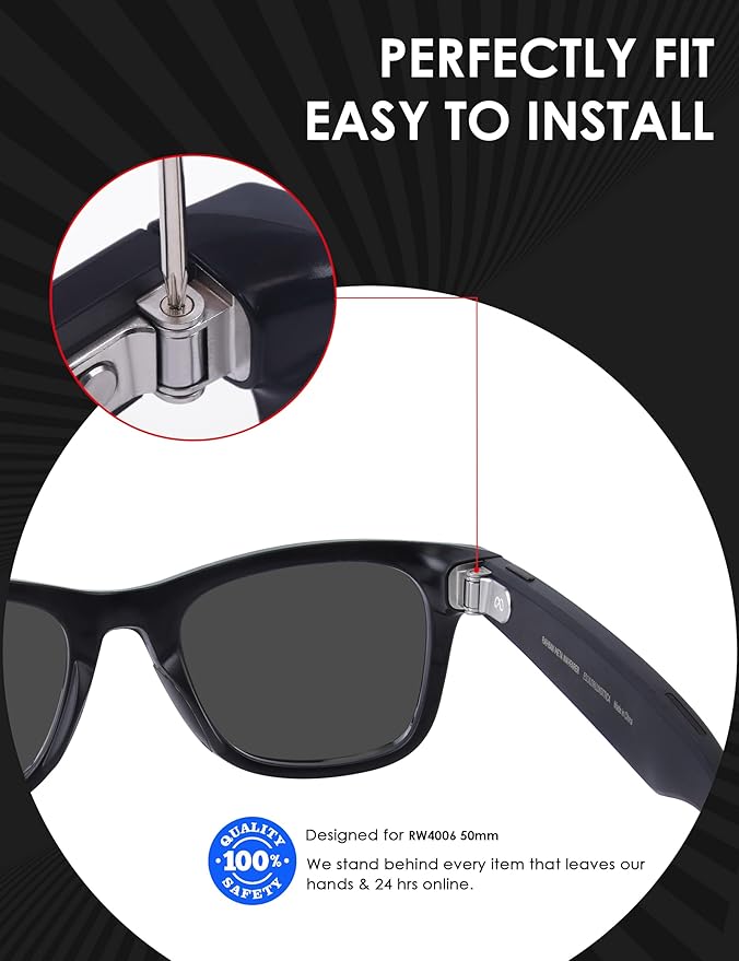 BLAZERBUCK Screw Drivers Screw Fixing Tools for Ray-Ban Meta Wayfarer RW4006 50mm Sunglass, Easy Assembly & Secure Fit