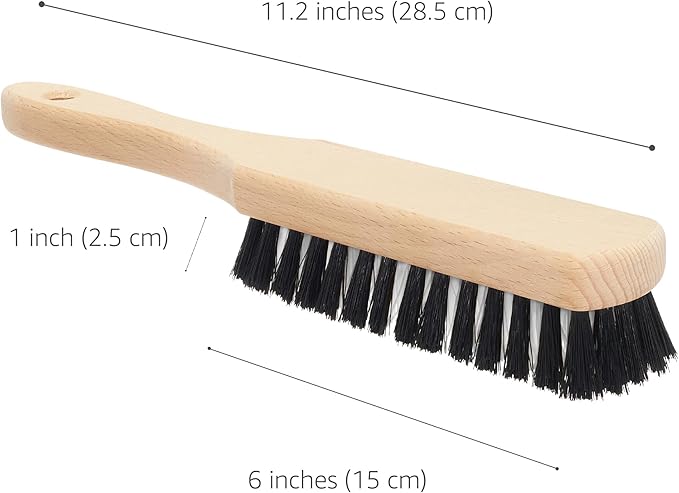 Carpet Cleaning Brush, Scrub Brush with Handle for Floor Mats, Heavy Duty Carpet Cleaner Brush, Rug Brush, Upholstery Brush for Indoor and Outdoor, Stiff Nylon Bristles Car Carpet Brush, White