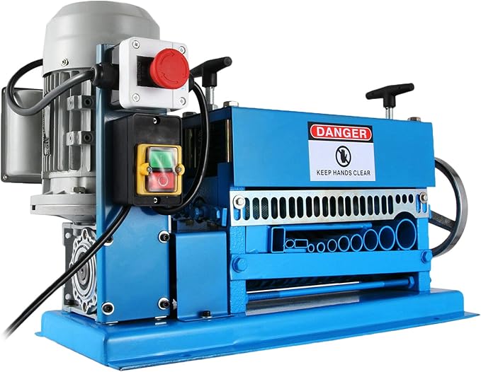 VEVOR Wire Stripping Machine 0.06-1.5 inch,Wire Stripper Machine 11 Channels 10 Blades, Automatic Wire Stripping Tool with Manual Hand Cranked Industrial for Recycling Copper Wire Stripper