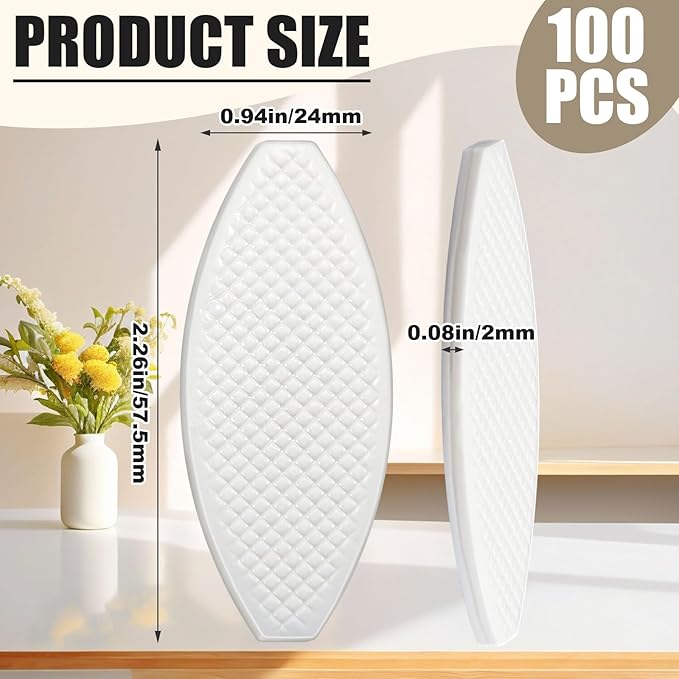 100 Pcs Biscuit Joiner Tool PVC Biscuits Plastic Self Clamping and Gripping Plates for Woodworking Composite Deck Fixed Door Frame Furniture Framing (Checked)