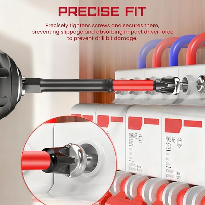 15 Pack FPH2 Impact Screwdriver Bit Set, Universal 1/4 Inch Hex Shank Bits with Multiple Sizes for Electrical Work and Home Projects(6.5cm,11cm,15cm)