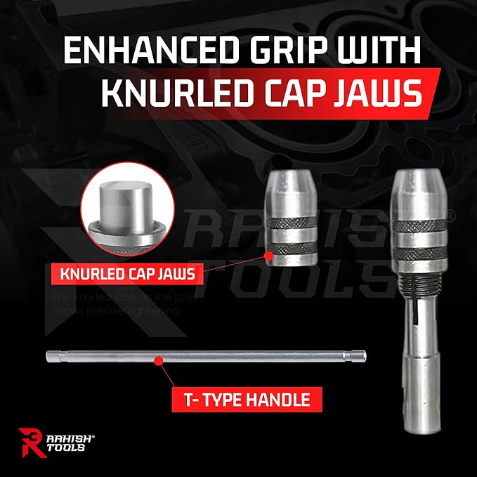 3 Piece T Handle Tap Wrench Set with Jaw Opening 1/16"-5/32", 5/32"-1/4", 1/4"-1/2" - Precise Tightening Wrenches Jaws Grip for Taps, Reamers, Screw Extractors, Drills - Made in India