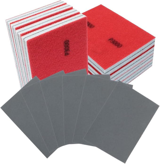 20Pcs 3000 Grit Sanding Sponge, 4" x 3" Soft and Cozy Sponge Wet Dry Sandpaper, Ultra Fine Grit Sanding Sponge for Smooth Finishing