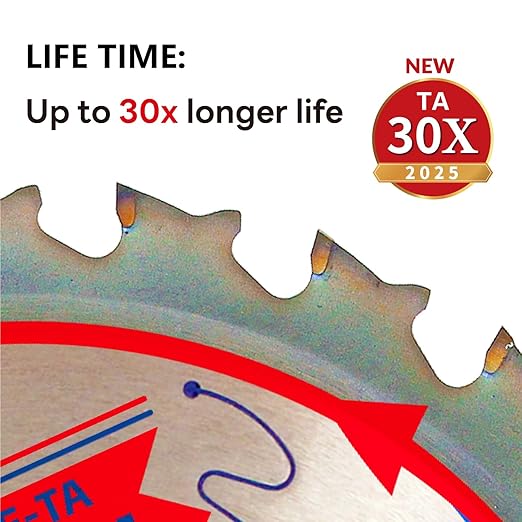 2-Pack 6-1/2" 24 Tooth 5/8" Arbor Woodworking Circular Saw Blade,Framing/Demolition,Special Anti-Thermal Adhesion Coating on Cutting Head -TA, DEM 6-1/2" 24T-TA