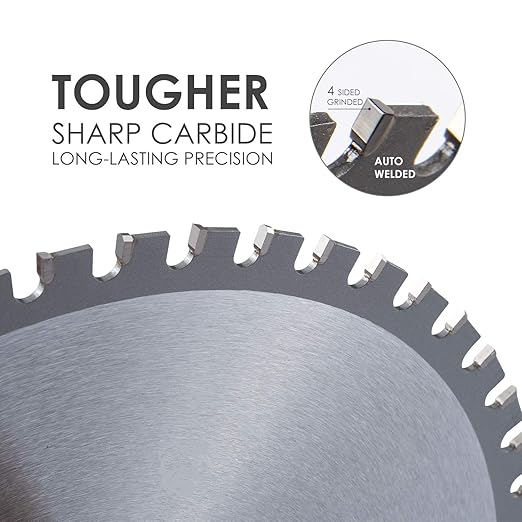Luckyway 10 Inch Miter Saw Blade 52T with 5/8 Inch Arbor General Purpose Carbide Saw Blade for Cutting Wood, Aluminum and Non-Ferrous Metals