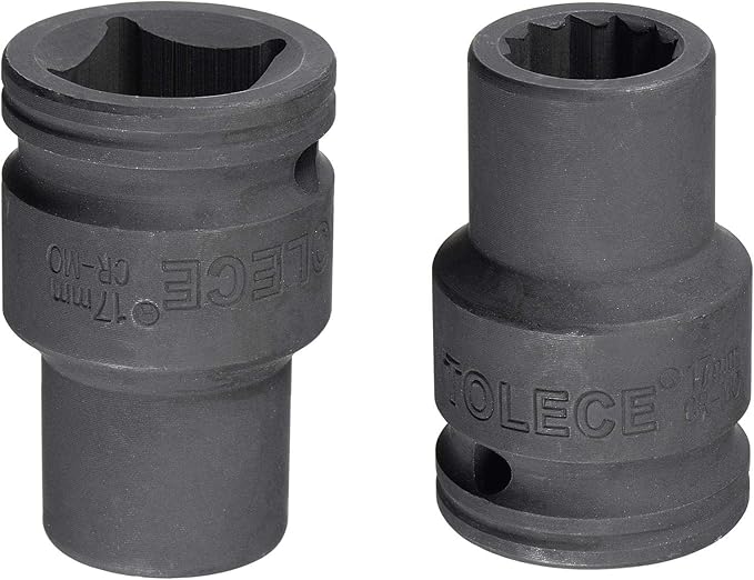 uxcell 3/4-Inch Drive 17mm 12-Point Impact Socket, CR-MO Steel 56mm Length, Standard Metric Sizes