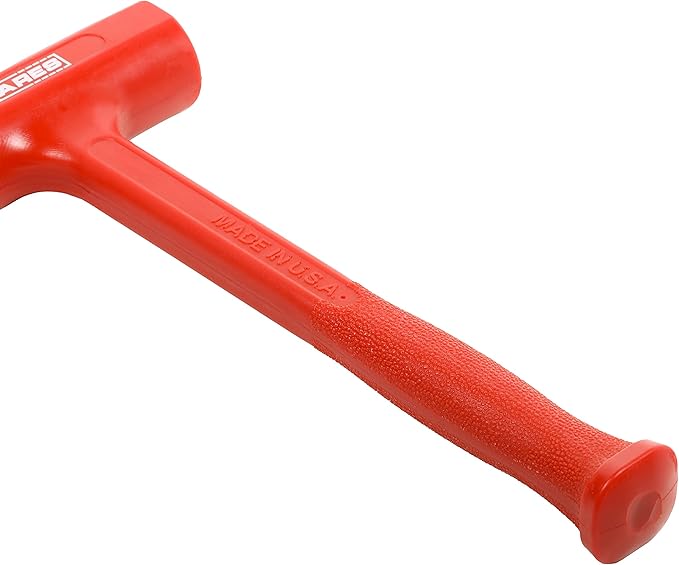 ARES 23050 – 18oz Slim Line Deadblow Hammer – Heavy Head Delivers Powerful Striking Force – Slim Profile Head Design for Greater Impact Accuracy - Made in USA