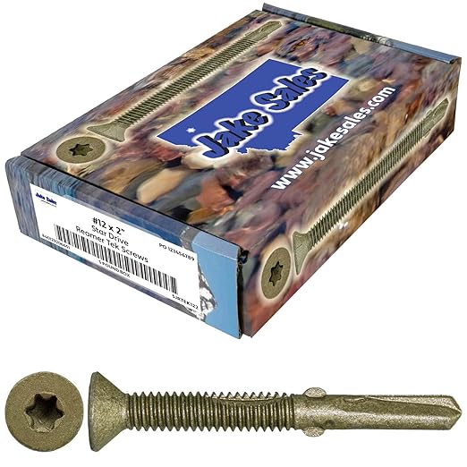 12x2 Reamer Tek Torx/Star Head Self-Drilling Wood to Metal Screws - for Flatbeds, Trailers - T-30 Torx Screw Head 5 POUNDS 340 Screws
