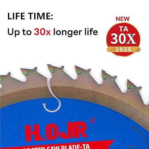 Circular Saw Blade Woodworking TA Series, 6-1/2" 40-Tooth, Arbor 5/8" with Diamond Knock-Out, Fine Finish Wood Cutting,Special Anti-Thermal Adhesion Coating on Cutting Head -TA, 6-1/2" 40T TA