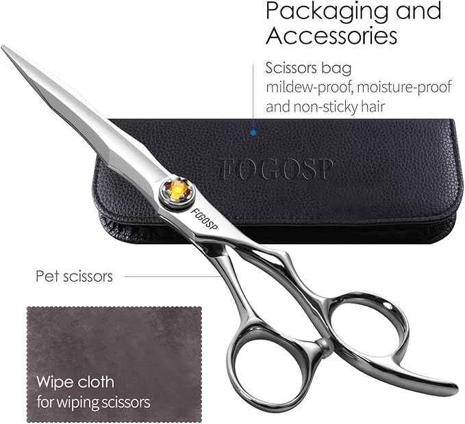 Professional Hair Scissors 6.5??Barber Scissors Japan VG10 Fine Cutting Blades Professional CNC Hair Shears Barber Scissor for Men and Women Haircut Shear Kit
