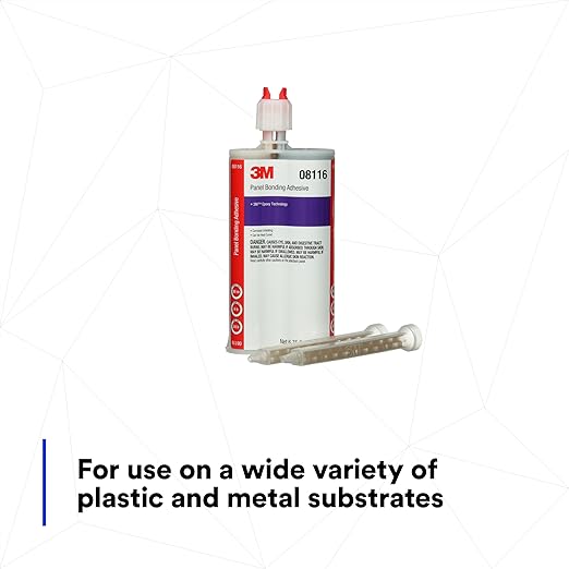 3M Panel Bonding Adhesive, 08116, OEM Recommended, Two-Part Epoxy, 200 ml/6.75 fl oz Cartridge , Black