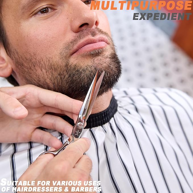 High-end Professional Extremely Very Sharp Barber Hair Cutting Scissors Hairdresser Shears For Hair 6 Inch Haircut Scissor Made Of Stainless Steel For Hairdressing Salon and Home Use