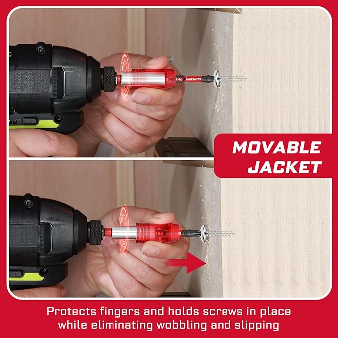 2.5 Inches Impact Screwdriver Bit Holders with 10 Pcs Screwdriver Bit,Strong Magnetic Extension Quick-Change Socket Drill Bit Holder Quick Release Drill Bit Guide