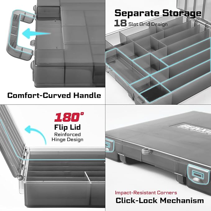 98Pieces 1??2??Impact Screwdriver Bits Set, Magnetic S2 Steel (Phillips/Slotted/Square/Torx/Hex/Security Torx) Driver Bits Tips,Impact Bit Holder and Nut Driver with Grey Storage Box Case