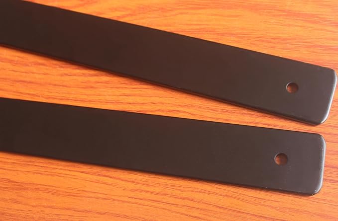 24 Pack - 12 inch Black Hidden L Shelf Bracket (1/5 Inch Thicked) Iron Floating Shelf Brackets Rustic Industrial Metal Brackets for Shelf Support
