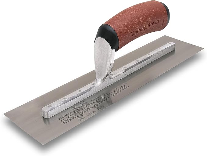 MARSHALLTOWN High Carbon Steel Finishing Trowel, 4.5 x 10.5 Inch Concrete, Masonry and Drywall Finishing Tool, Made in the USA, MXS55DC