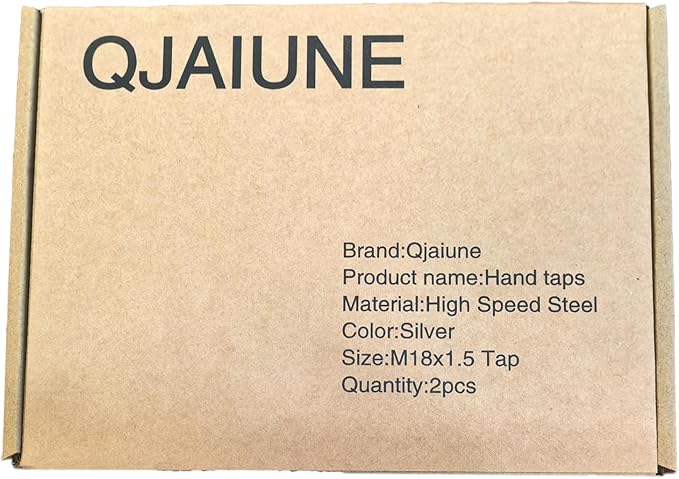 Qjaiune 2pcs M18x1.5 Tap, M18 Metric Thread Tap Right Hand Thread Tapping Tool, HSS Thread Milling Taps (M18 x 1.5, Taper & Plug Tap)