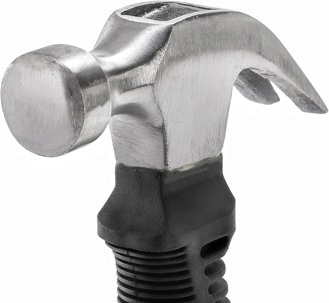 8 Pack 12 oz Small Hammer Tool, Mini Claw Hammer with Soft Rubber, Stubby Hammer, Camping Hammerfor Picture Hanging, General Household Projects