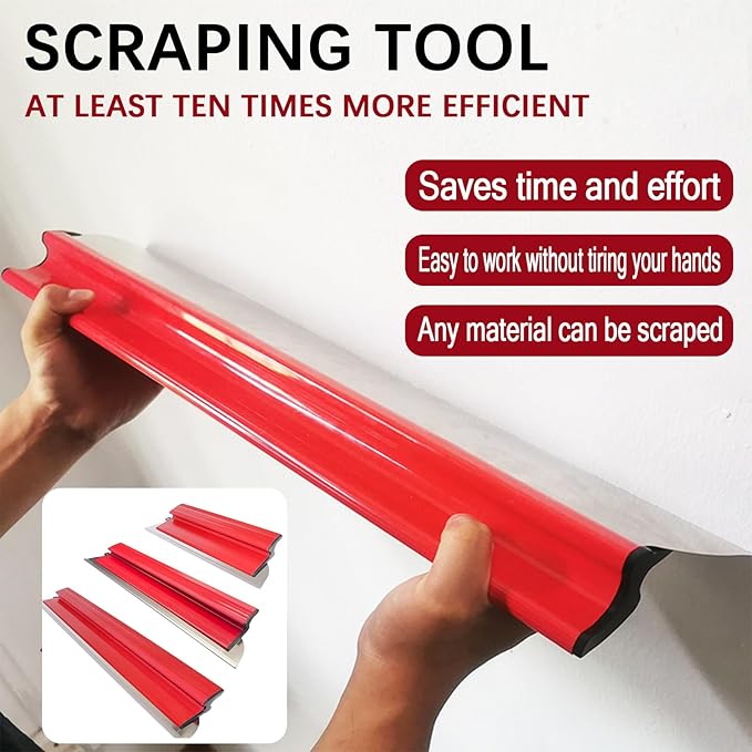 Drywall Skimming Blade 16 Inch, Smooth Finish, Precision 0.5mm European Stainless Steel Blade (Replaceable),Drywall Skimming Blade Tool for Drywall/Wallboard/Plasterboard