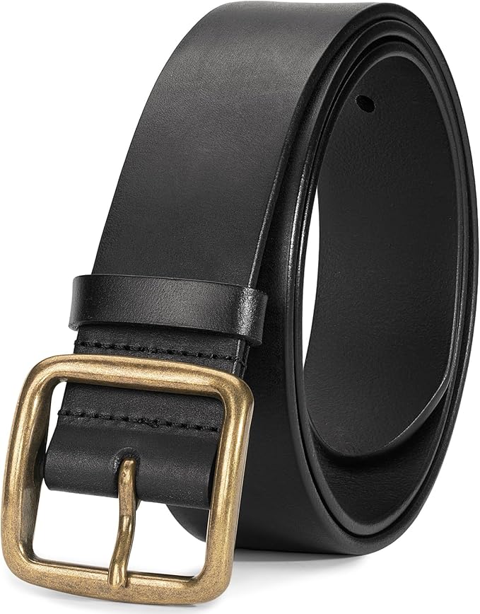 Thicken Full Grain Leather Mens Belt Heavy Duty Mens Work Belt Mens Belt High Hardness Buckle Packed In Gift Box