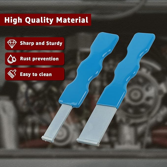 2PCS Carbide Scraper Set, Carbide Gasket Scraper for Metal and Automotive, 1-1/4 Inch and 5/8 Inch Carbide Scraper Set