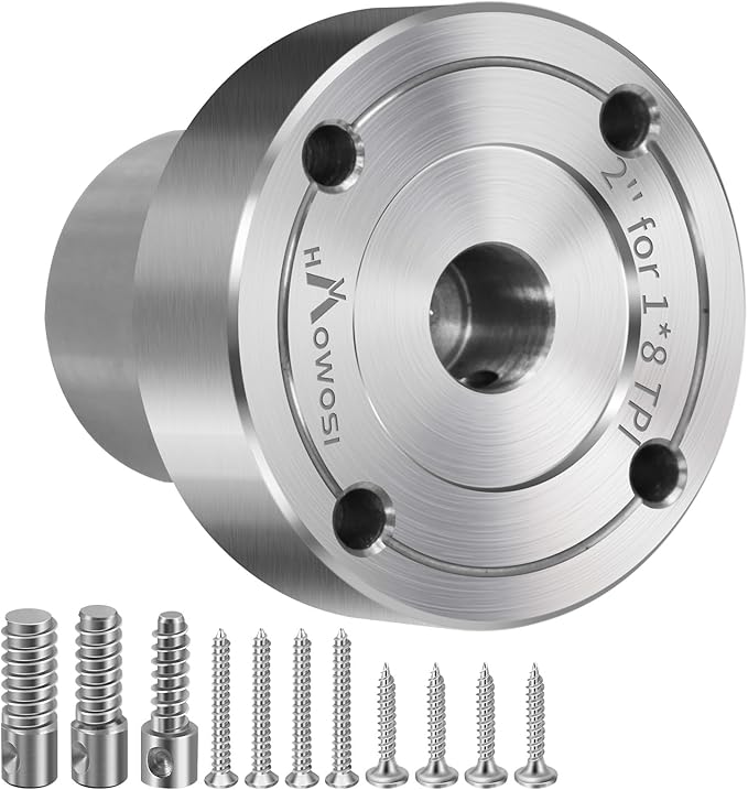 2" Steel Wood Lathe Faceplate,Faceplate for Wood Lathe,Lathe Face Plate Fit for 1" x 8TPI Spindle with Screwchuck