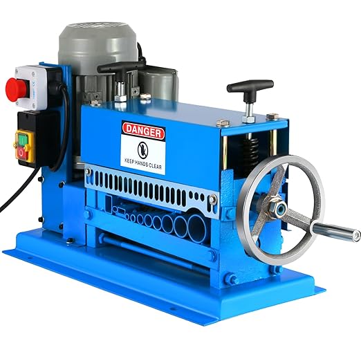 Happybuy Wire Stripping Machine DA 0.06 inch -1.5 inch,Wire Stripper Machine 11 Channels 10 Blades, Automatic Wire Stripping Tool with Manual Hand Cranked Industrial for Recycling Copper Wire