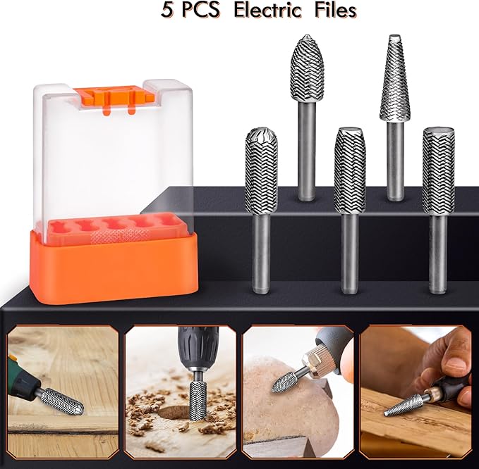 Metal File Set,46PCS Metal Files for Steel,4PCS Large File Woodworking Wood Files Set 14PCS Needle for Works Tools