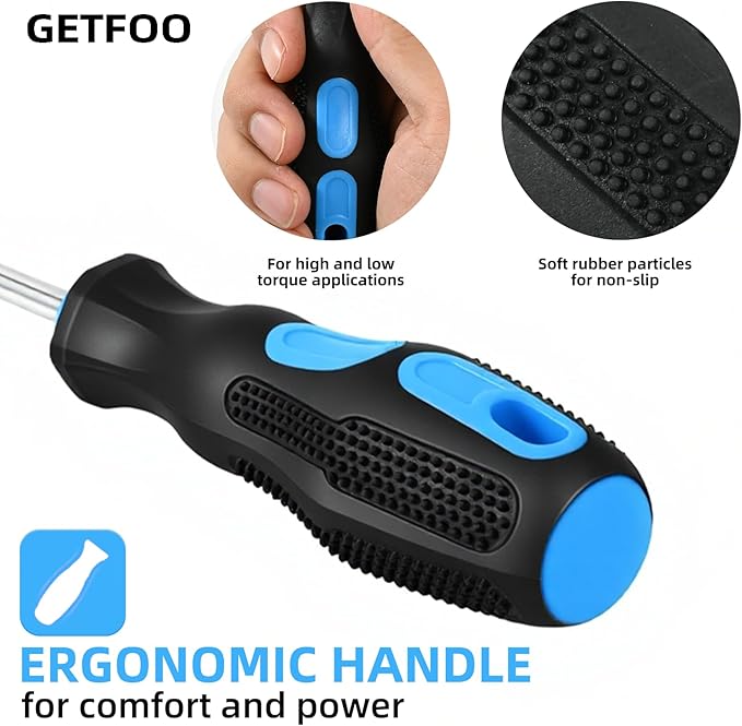 Magnetic Screwdriver Set - 7-Piece Cushion Grip Kit / 4 Phillips & 3 Flat Heads for Auto Repair, Electronics & Furniture Assembly | Holiday Gift for Mechanics & DIYers