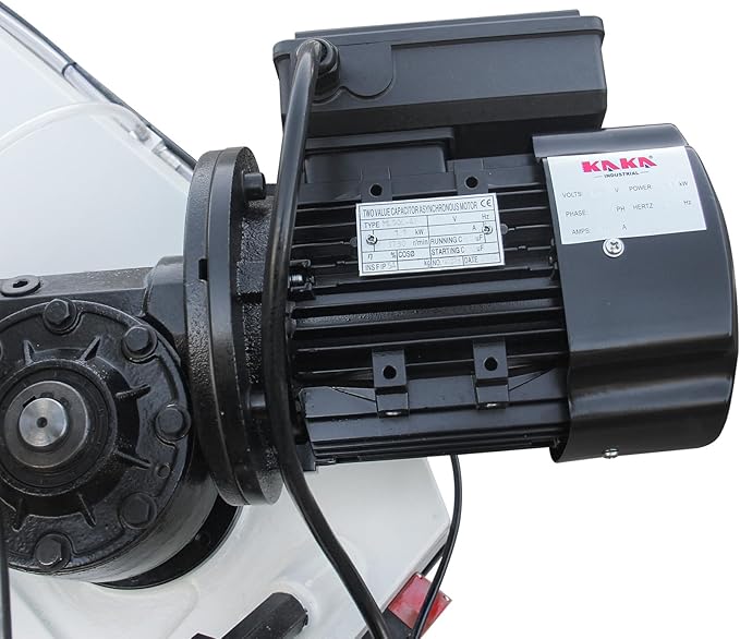 KAKA INDUSTRIAL Metal Band Saw,10-Inch x 7.9-Inch Band Saw 45°/60°/90° Miter Cutting,1.5HP Motor 115V/230V, Worm Gear Drive & Dual Coolant System for Steel, Aluminum, Pipe Fabrication BS-108G