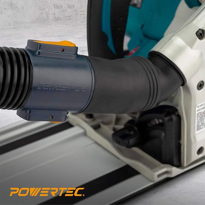 POWERTEC 1-1/2" Hose Adapter - Quick Connect Dust Collection Fitting, for 1.5" ID Hose Workshop Vacuum Systems (70456)
