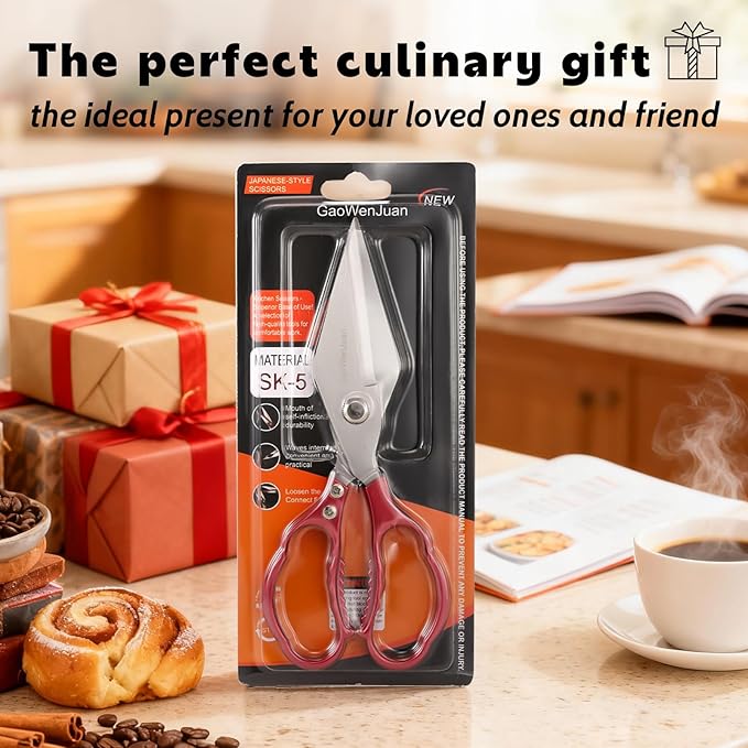 Kitchen Shears & kitchen* scissors All Purpose | kitchen gadgets-Heavy Duty Stainless Steel Meat Poultry Food Scissors, Dishwasher Safe for Home and Kitchen Essentials, Utensils, Gadgets, Accessories