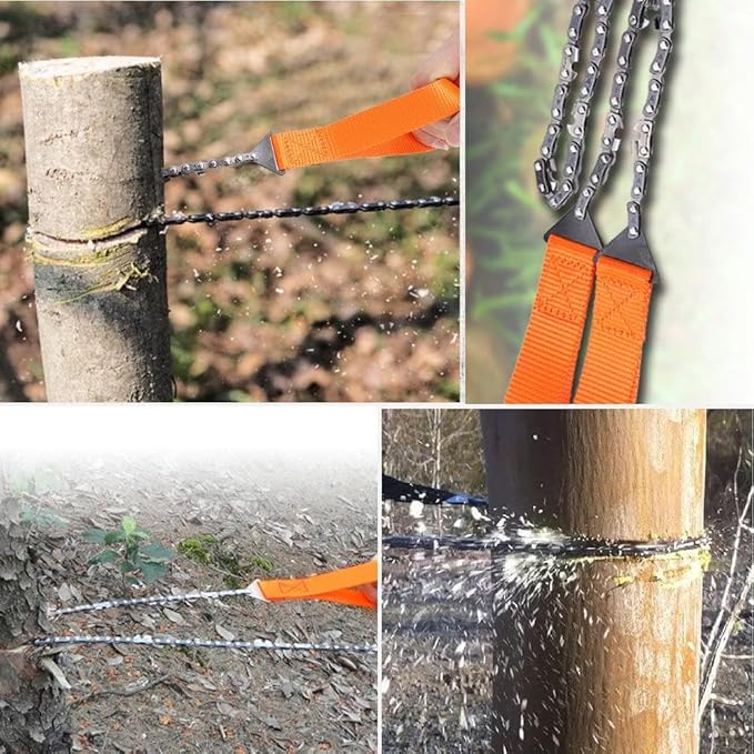 1pc Portable Pocket Chainsaw,High-Performance Steel Rope Chain for Rapid Cutting, Durable Hand Operated Survival Tool, Perfect for Outdoor Adventures, Camping, Hiking, Emergency Kits