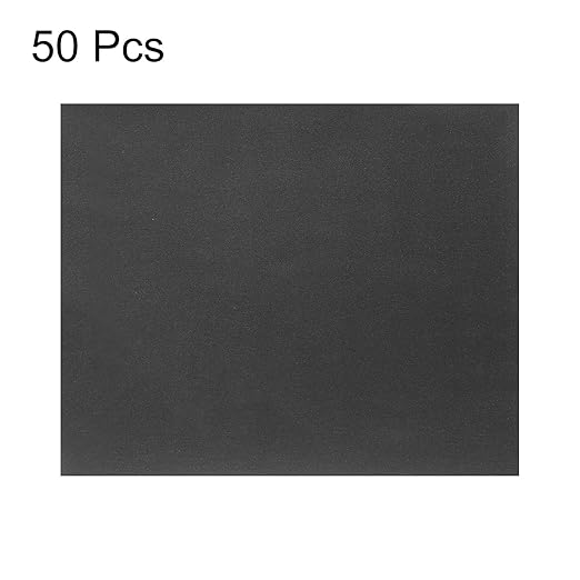 HARFINGTON 50pcs Sandpaper 1000 Grit 9 x 11 Inch A-Weight Backing Silicon Carbide Abrasive Wet Dry Sanding Sheets for Wood Finishing, Metal Sanding, Automotive Polishing