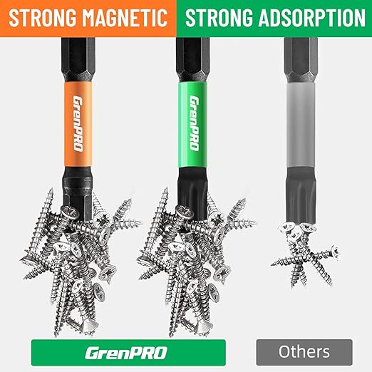 Impact Screwdriver Bits Set, 35Pcs 2??Allen Wrench Drill Bit Set (Metric & SAE)/Trox, Premium S2 Steel Magnetic 1/4" Hex-Shank Bit Set,CNC Machined, Automotive Mechanic Home Repair