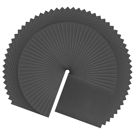 HARFINGTON 100pcs Sandpaper 2000 Grit 9 x 11 Inch C-Weight Backing Silicon Carbide Abrasive Wet Dry Sanding Sheets for Wood Finishing, Metal Sanding, Automotive Polishing