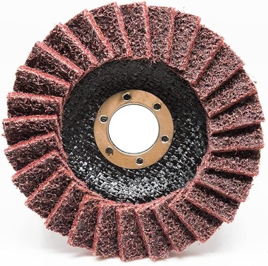 Benchmark Abrasives 4-1/2" x 7/8" Surface Conditioning Type 27 Flap Discs 4 1/2 for Angle Grinder, Sanding Discs for Blending and Polishing - Grinding Wheels 4 1/2 inch - (5 Pack) Medium Grit