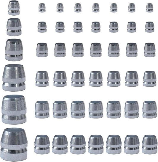 42 PCS Round Axe Handle Wedge Safety Handle Metal Wedge Hammer Handle Wedges Steel Wedge Kit for Axe Hammer Sledge (0.31/0.39/0.47/0.55/0.63/0.71 Inch)